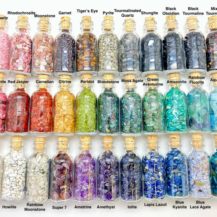 New Moon Beginnings - Wholesale Spiritual Stone/Crystal - Natural Gemstone Chips in a Bottle -70 stone types available73