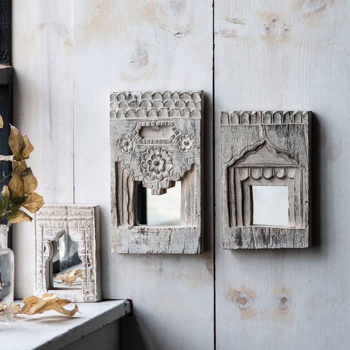 Blue Ocean Traders - Wholesale Wall Mirror - Niche Mirrors, Bleached Set/32