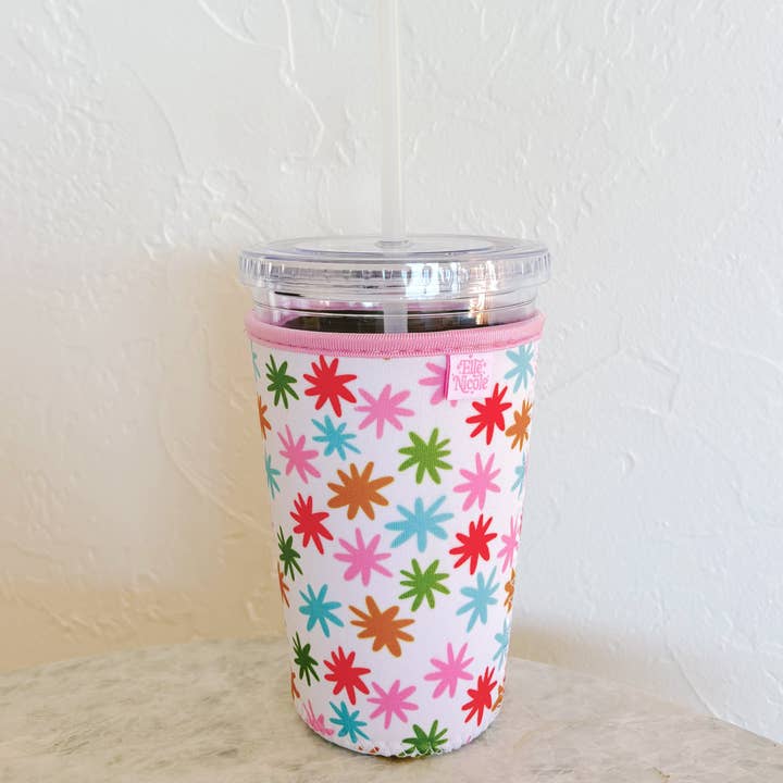 Elle Nicole - Wholesale Drink Huggers & Koozies - Coffee Cup Cover - Rainbow Stars - Iced Drink Sleeve4