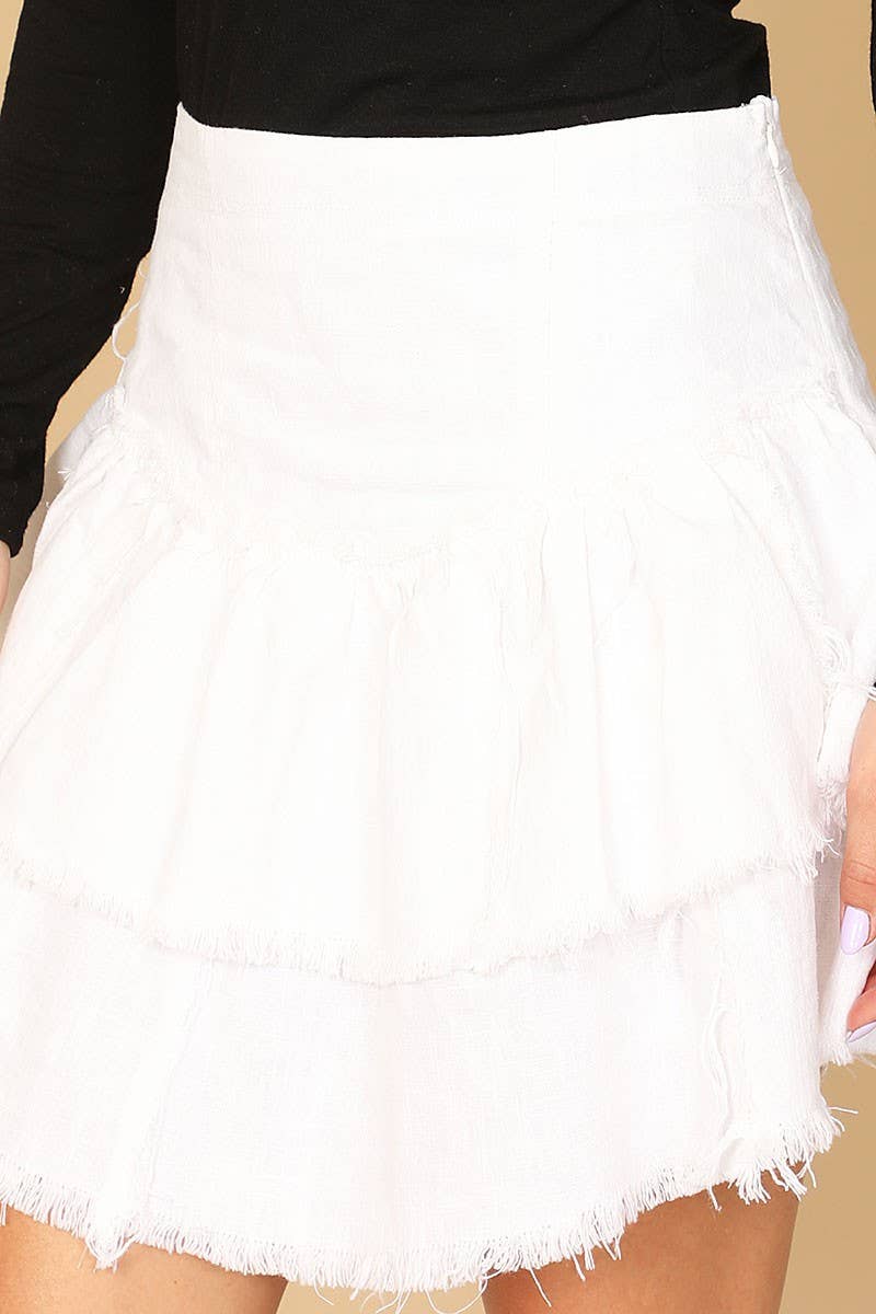 ROUSSEAU - Wholesale Skirt - Women's - LAYERED HEM SKIRT9