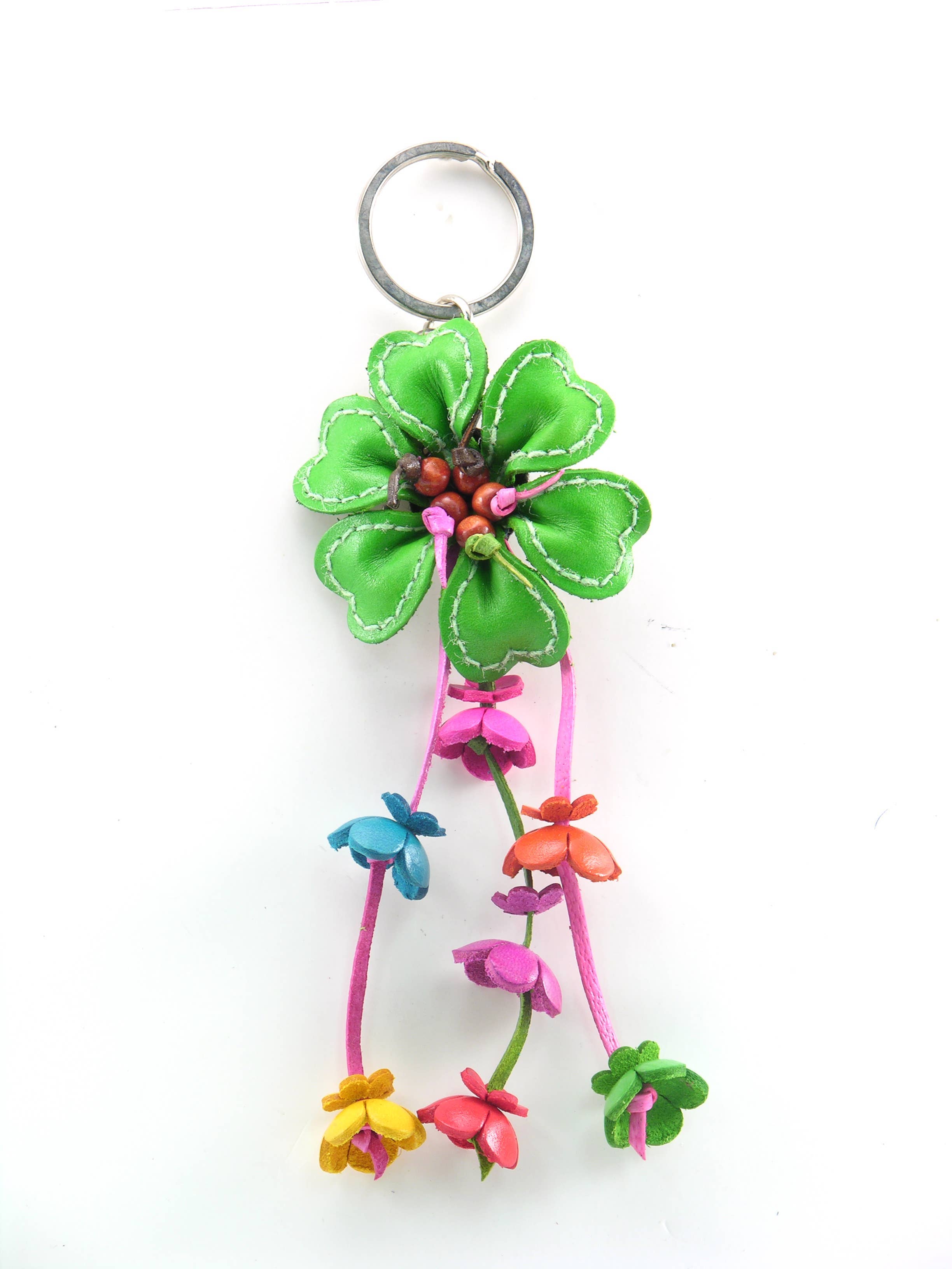 Sunflower Handmade leather inc - Wholesale Keychain - Women's - KP Style Assorted flower keychains/bag charm1