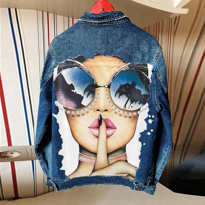 Tourtiwi - Wholesale Denim Jacket - Women's - Urban Girl Casual Denim Jacket Outerwear