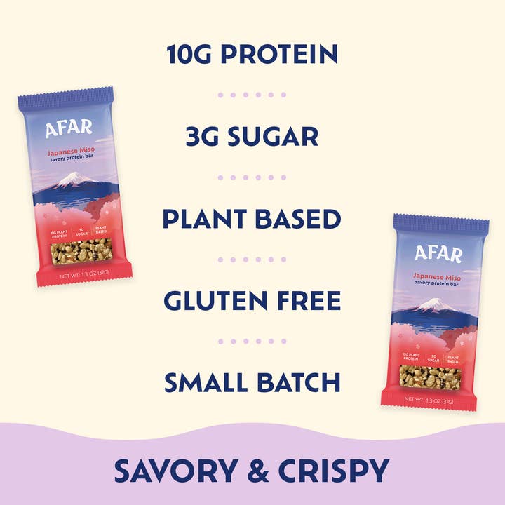 Afar Foods - Wholesale Snack Bar - Savory Protein Bar - Japanese Miso Flavor2