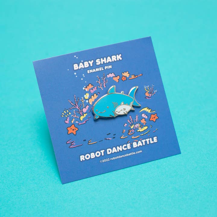 Robot Dance Battle - Wholesale Lapel Pin/Button - Shark Friends! – Baby Shark Enamel Pin