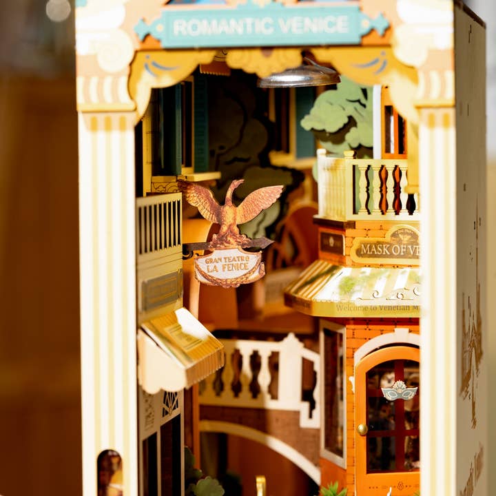 Hands Craft - Wholesale Puzzle - Kids - DIY Book Nook Kit: Romantic Venice with Dust Cover9