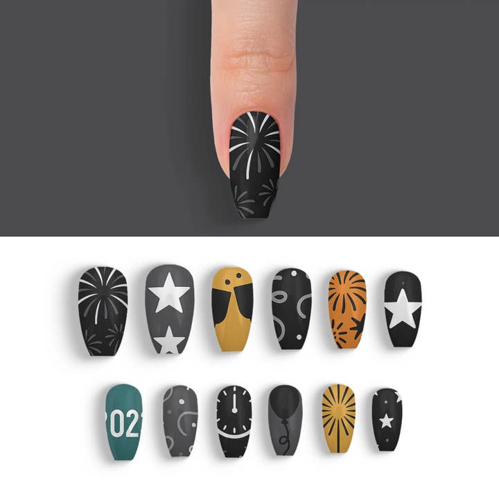 FYNE BODY - Wholesale Press-on/fake nails - Midnight Sparkle Black Magic Press-On Nails56