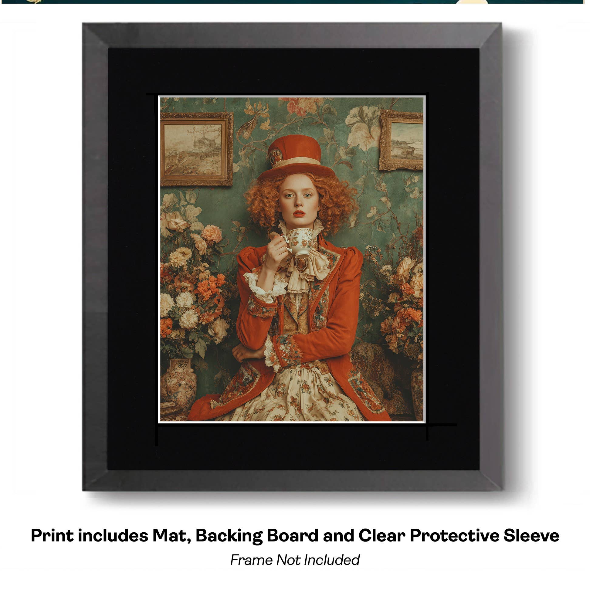 Mowbi - Wholesale Art Print - Mad Hatter Portrait art print - 8"x10" Artwork for 11"x14" Frame10