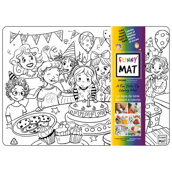 Table top coloring mat, birthday for wholesale by Funny Mat