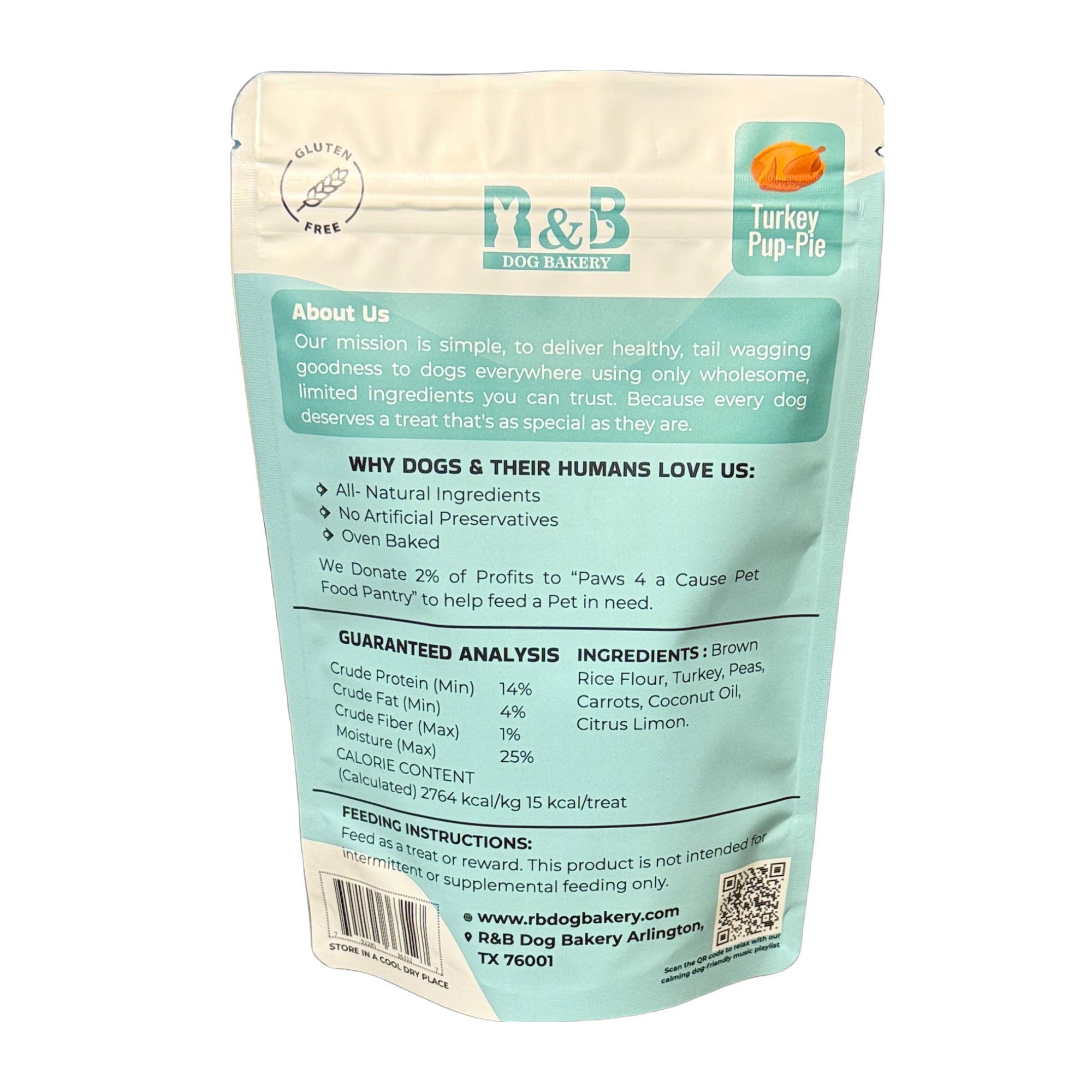 R&B Dog Bakery - Wholesale Pet Treats - Dog - Turkey Pup-Pie 4