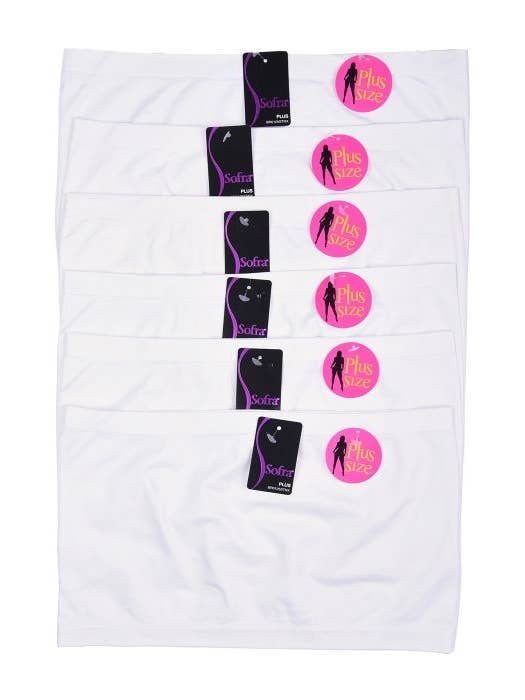 Lingerie Mart - Wholesale Bra - Women's - Sofra Ladies Seamless Tube Top Plus Size Bra BR0125STNX4