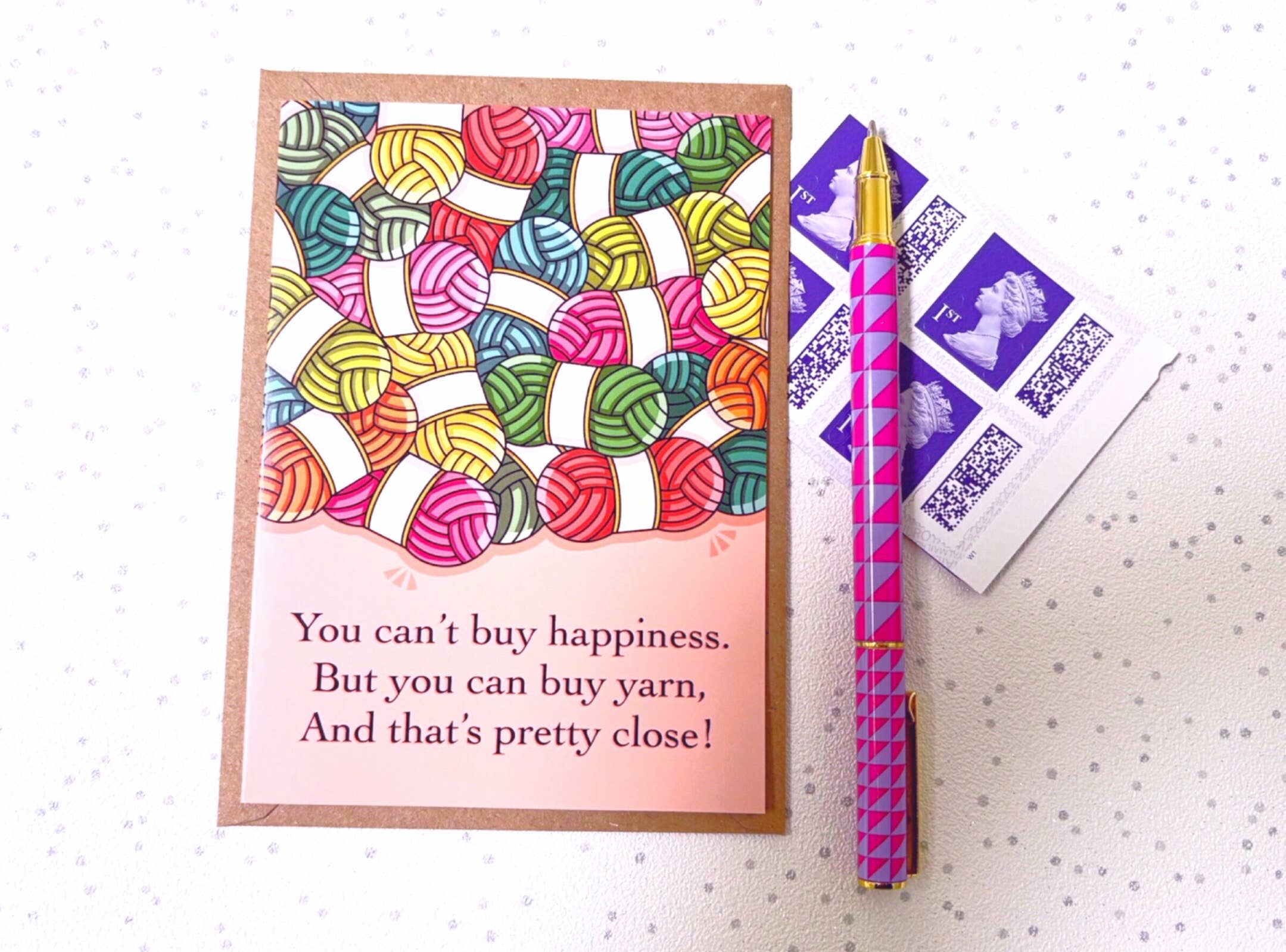 Little Green Stitches – wholesale Everyday greeting card – Needlecraft Greeting Card, Knitting & Crochet Greeting Card1