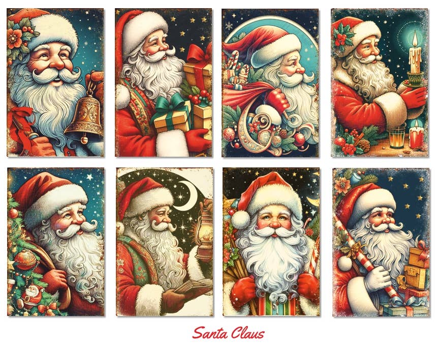 DECORER – wholesale Scrapbook – Santa Claus- MINI Scrapbook Paper 2