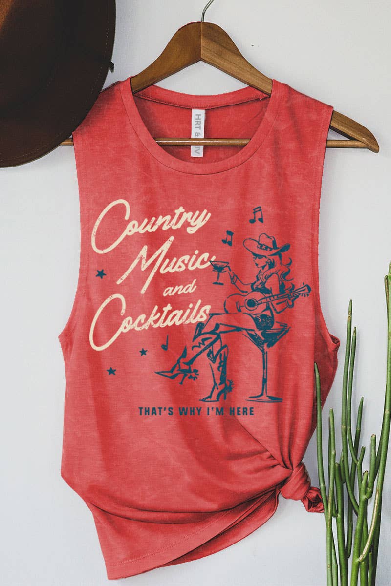 HRTandLUV – wholesale Linne (Tryckt) - Dam – COUNTRYMUSIK OCH COCKTAILS MINERAL GRAFISK LINNE4