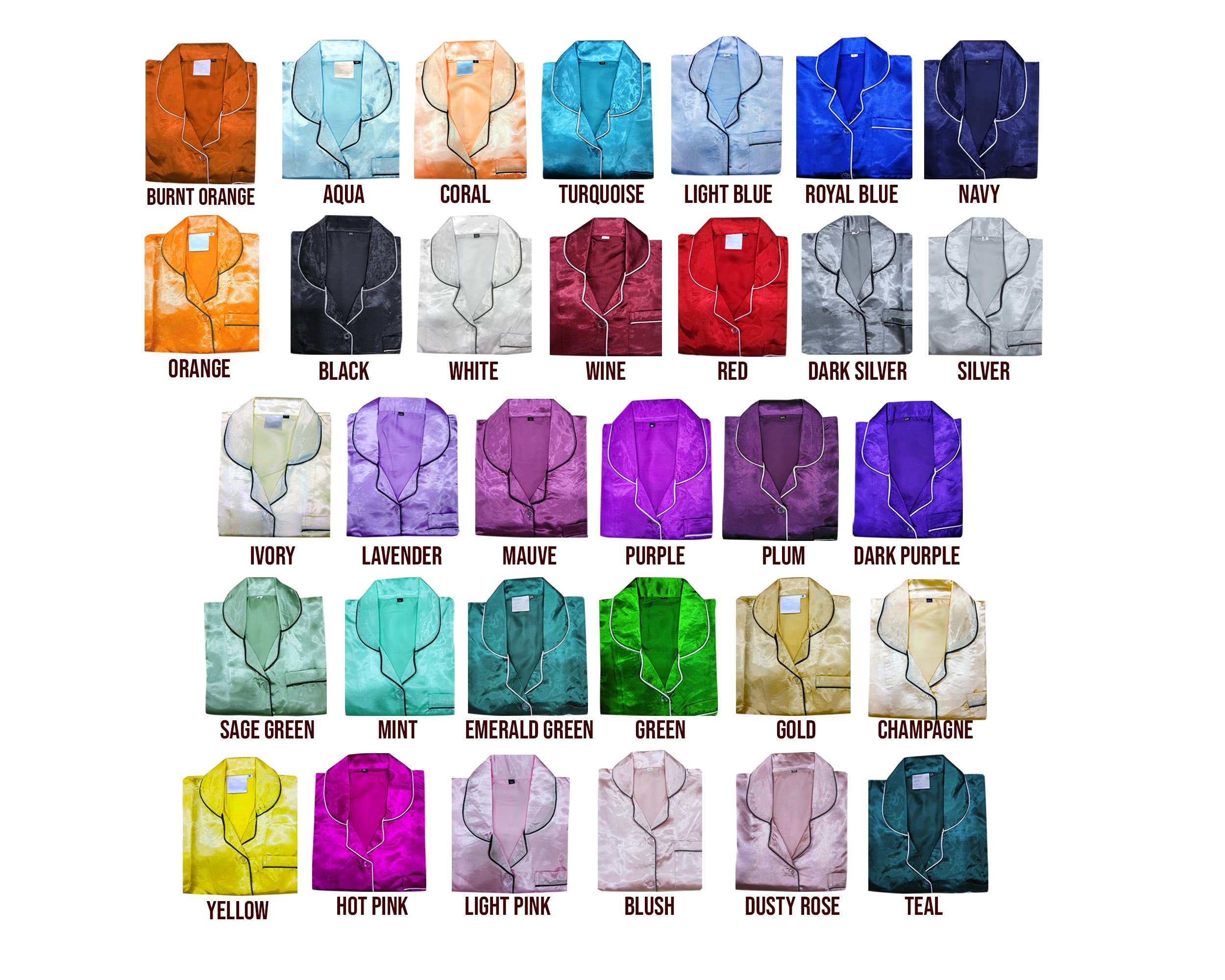 The Blissful - Wholesale Sleepwear Set - Women's - Bridesmaid Satin Pajamas Set 4