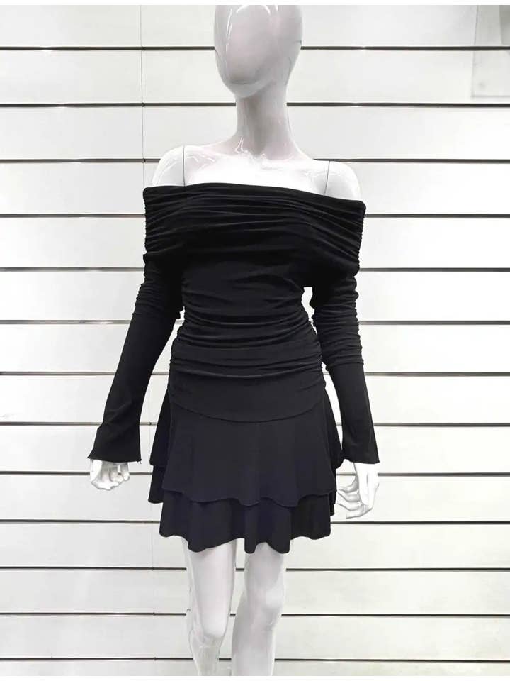 Chilli Girl Collection - Wholesale Dress - Women's - Bandeau style elastic mini dress 4