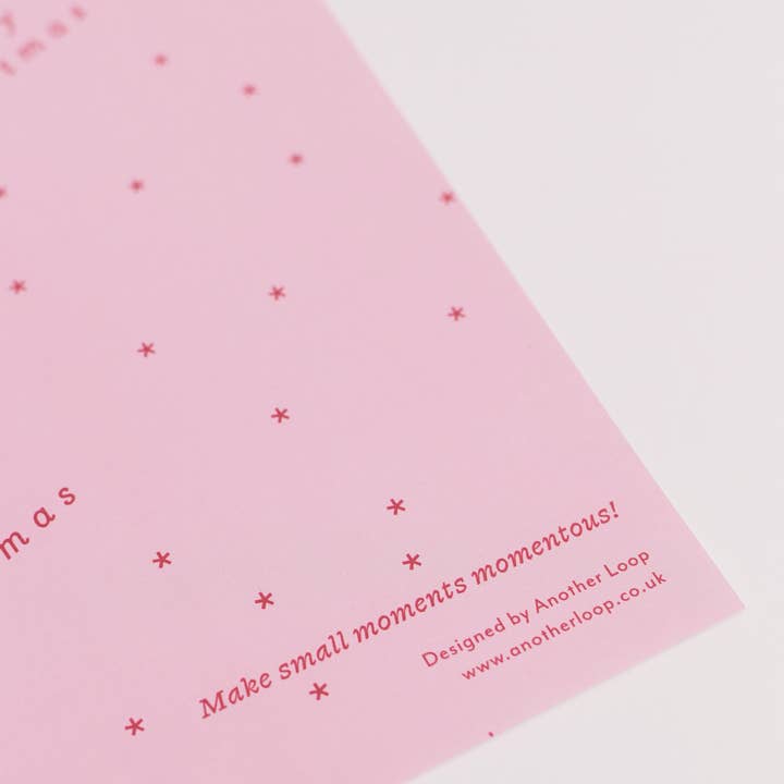 Another Loop - Wholesale Flat Wrap - Vintage Christmas Wrapping Paper Sheets | Pink Gift Wrap1