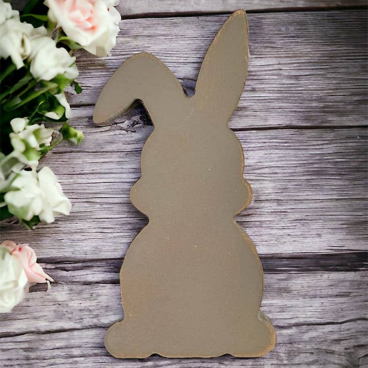Inkwood Crafters - Wholesale Decorative Tabletop Object - Primitive/Rustic Wood Easter/Spring Bunny - Style Three7