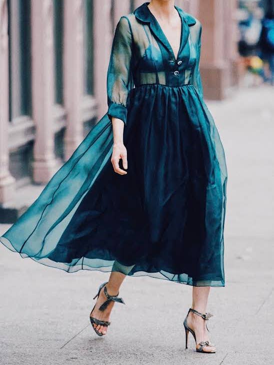 The Grace Dress | Marine Green for wholesale by Black Iris