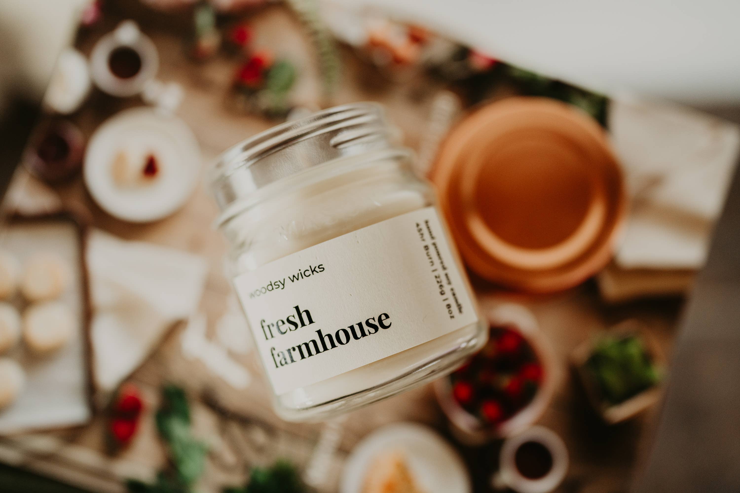 Woodsy Wicks – wholesale Jar/filled candle – Farmhouse Candles - Copper - 100% Soy Wax Wood Wick -Rustic2