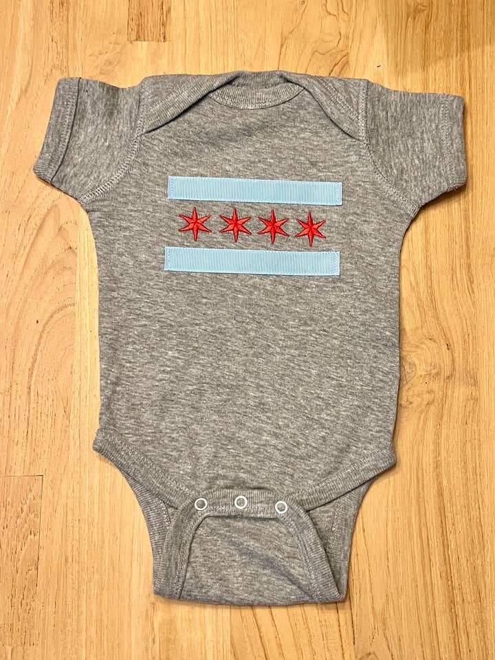 chicago flag onesie for wholesale by tori grace outfitters