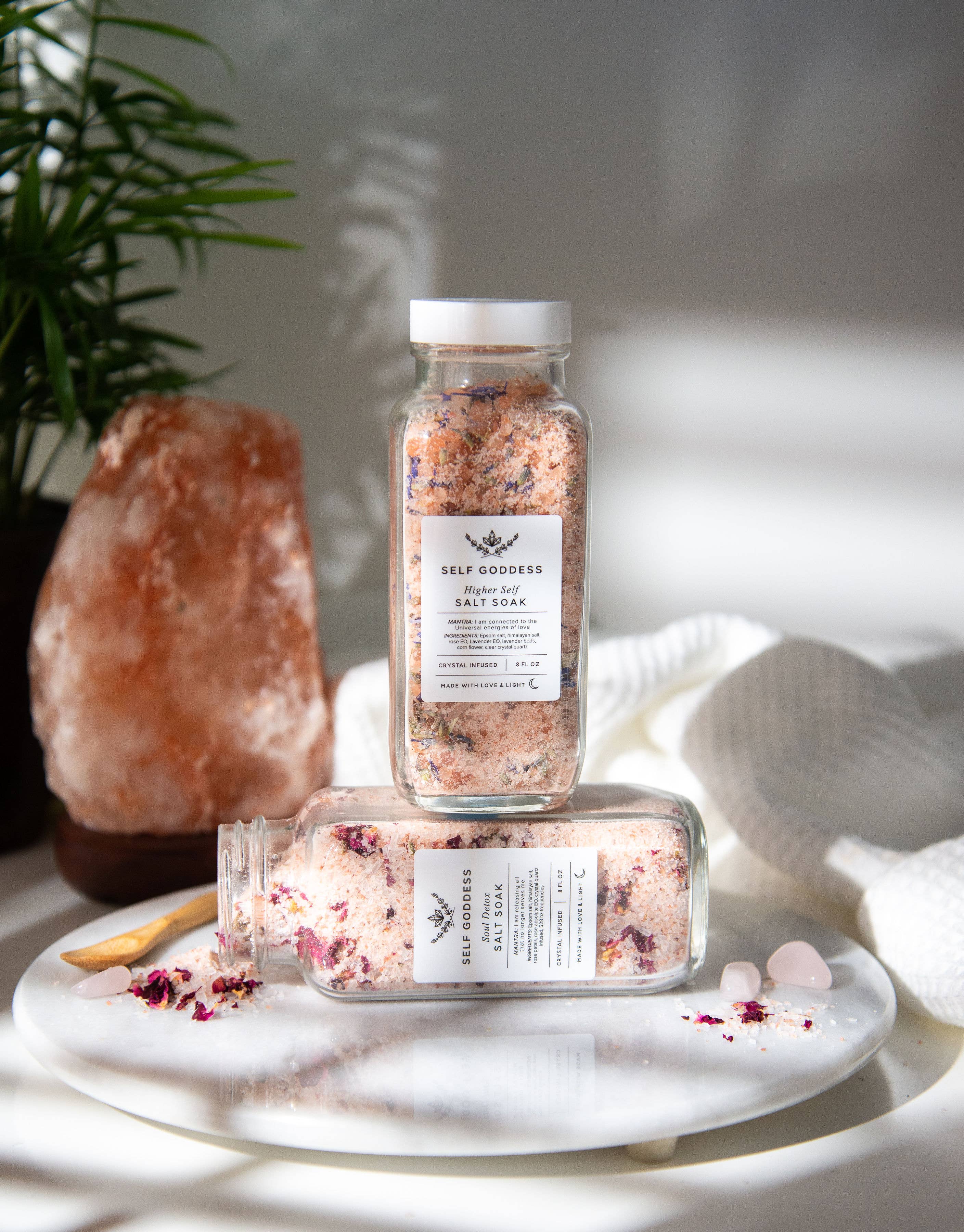 Self goddess - Vendita all'ingrosso Sali da bagno - Soul Detox Rose Salt Soak - Infuso di cristallo1