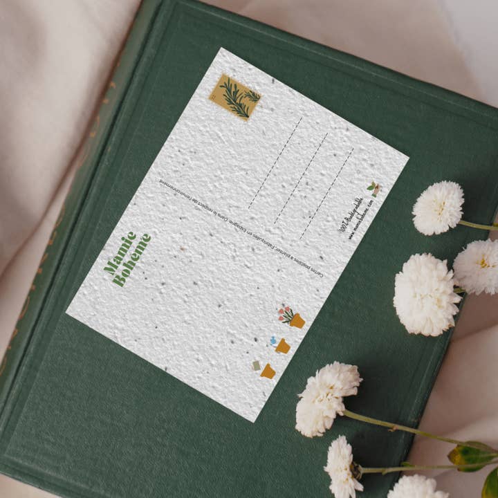 Mamie Bohéme - Vendita all'ingrosso Cartoline - Cartolina per piantare «Fiori astratti 4"