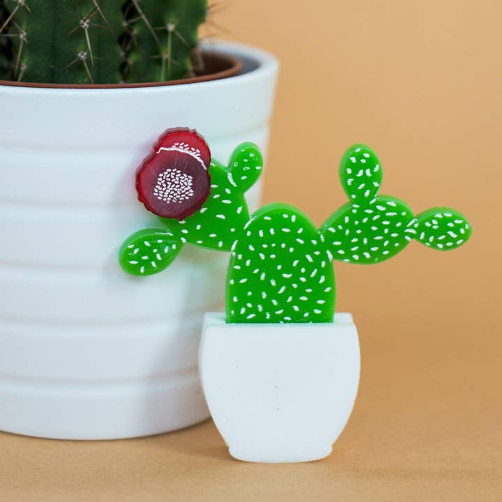 Prickly Pear Cactus Brooch for wholesale by Finest Imaginary