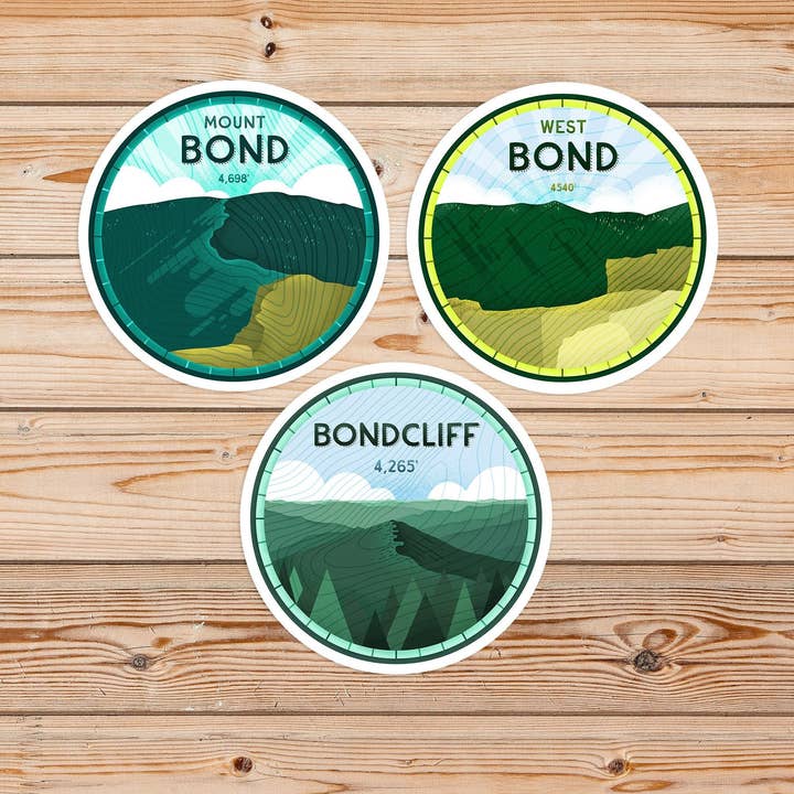 Cloud on a Mountain - Wholesale Sticker - Bonds Sticker Collection - Bondcliff, West Bond, Mount Bond