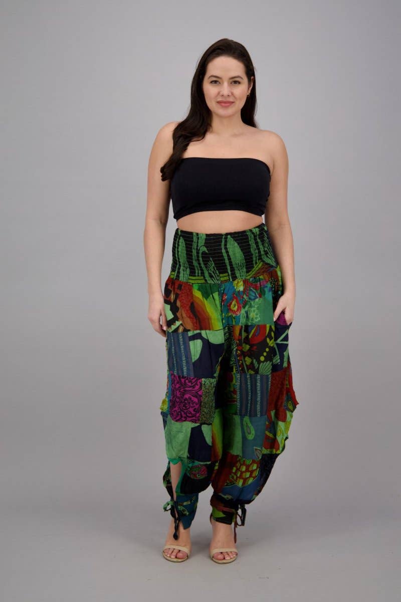 Colores surtidos Pantalones Harem Patchwork PAT-3291 de venta al por mayor en Faire26
