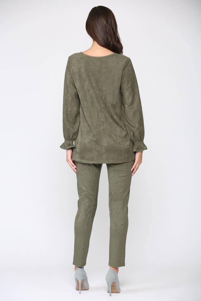 Joh Apparel - Wholesale Blouse - Women's - Abigail Stretch Suede Top21