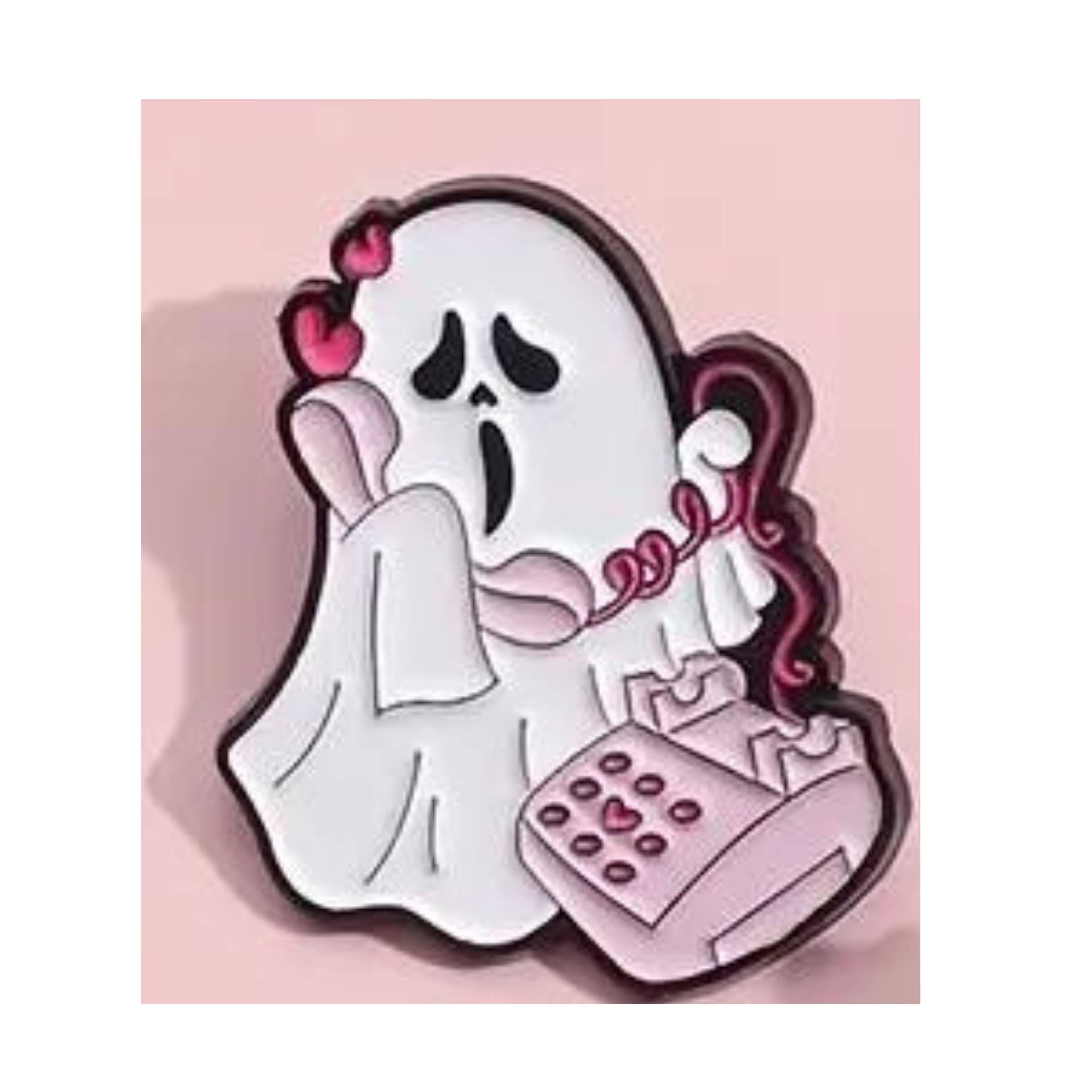 Magnifique Hearts - Wholesale Reversspeld/knoop - Whimsical Ghost Enamel Pins collectie - perfect voor de detailhandel4