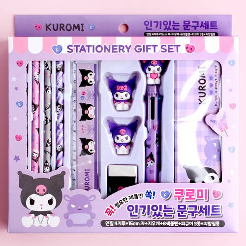 K-Wonderland - Wholesale Stationery/notecard set - Sanrio Cinnamoroll Stationery Pencil, Pen, case Gift SET1
