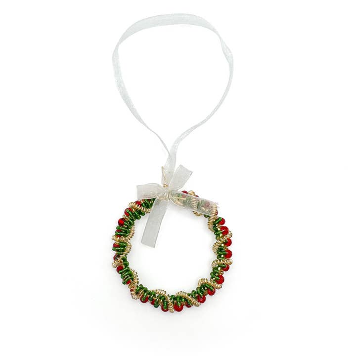 Wreath ornament for wholesale by Alegria Accessories Inc.