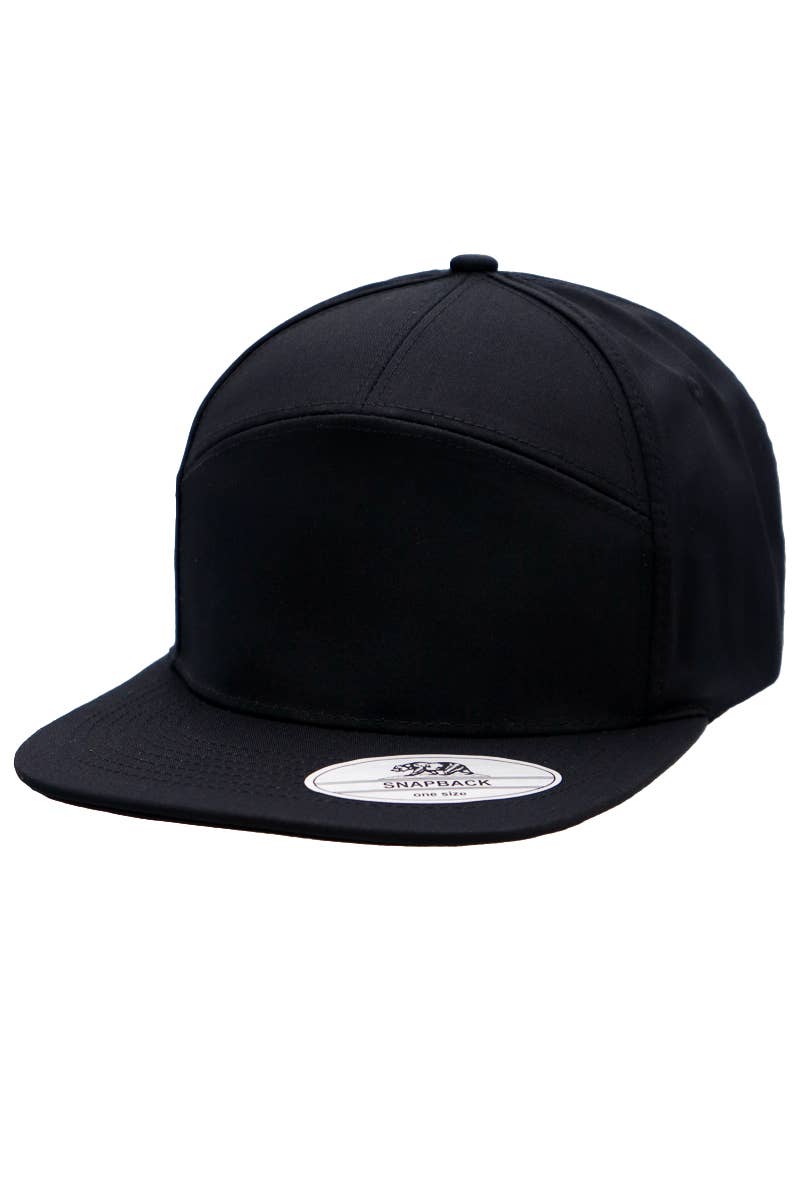 Cap Zone – Boné - Homem por atacado – Snapback de mistura poliéster de algodão sólido com 7 painéis e bico plano0