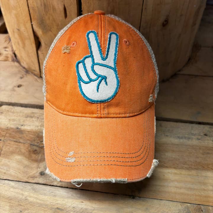 The Goat Stock - Wholesale Baseball Cap - Unisex - Peace Fingers Hat