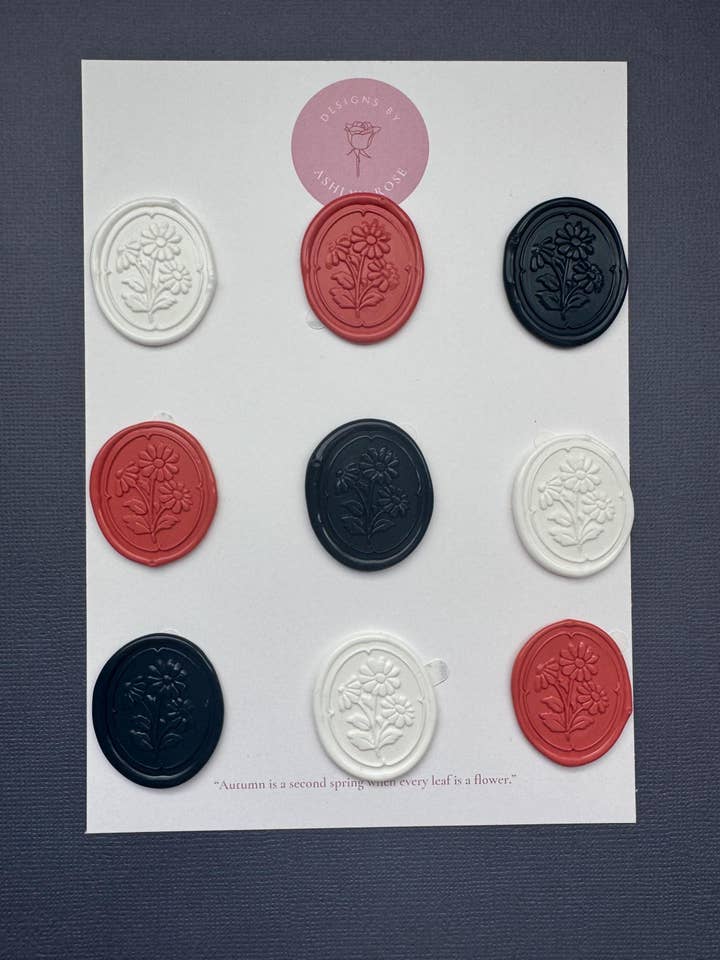 Daisy Stem Wax Seals For Wedding Invitations for wholesale by Designs by Ashlyn Rose