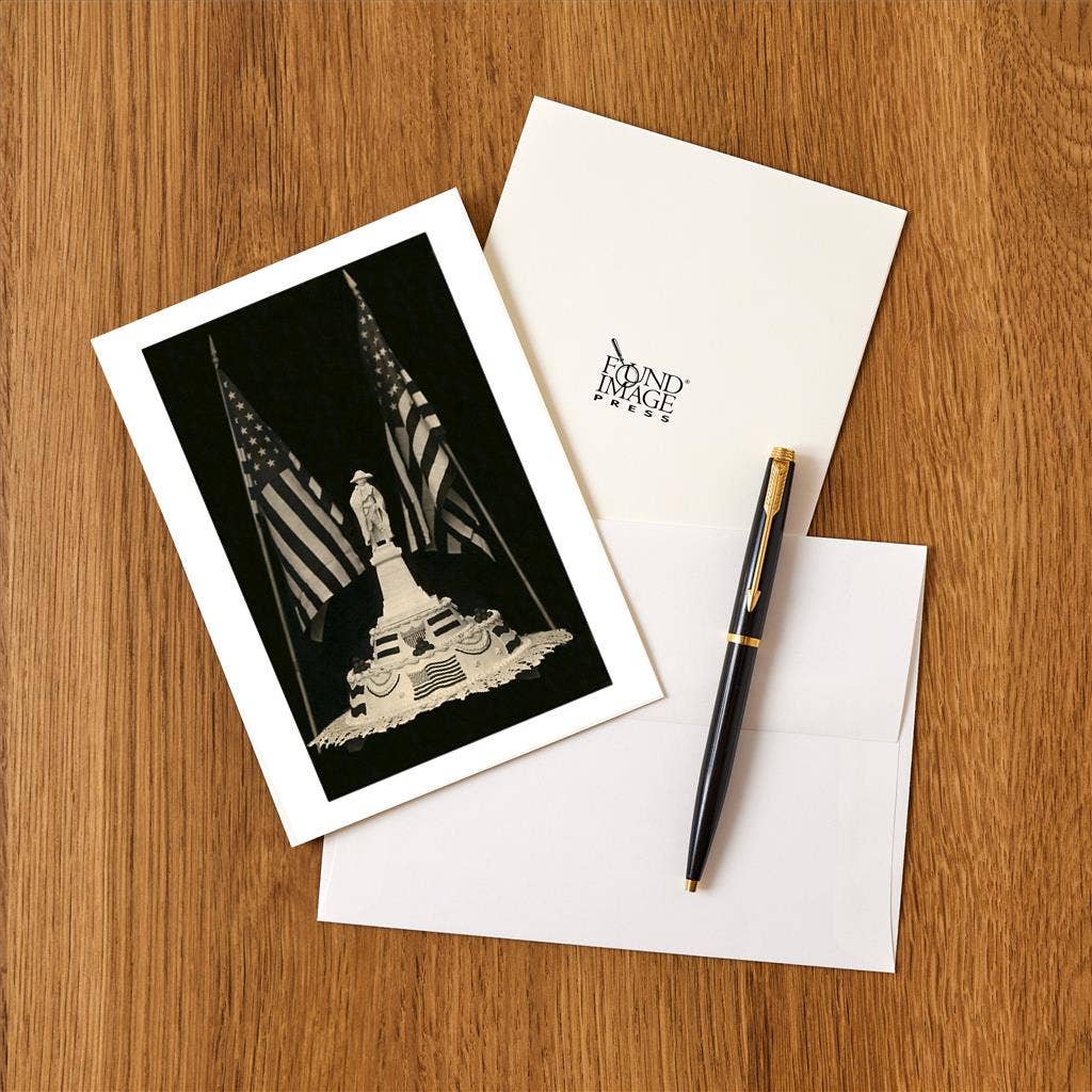 Found Image Press - Wholesale Stationery/Notecard Set - Greeting Card PT-142 Fancy Cake with George Washington1