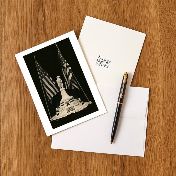 Found Image Press - Wholesale Stationery/Notecard Set - Greeting Card PT-142 Fancy Cake with George Washington1