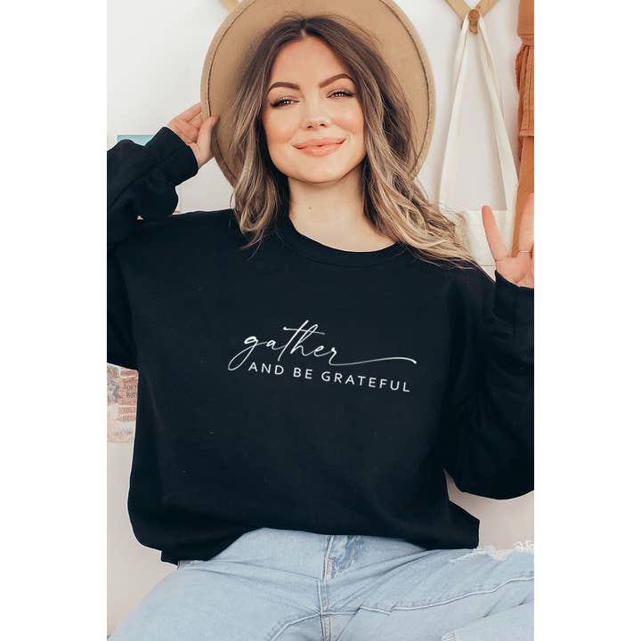 SWEAT-SHIRTS GRAPHIQUES GATHER AND BE GRATEFUL pour la vente par Illustrated Society