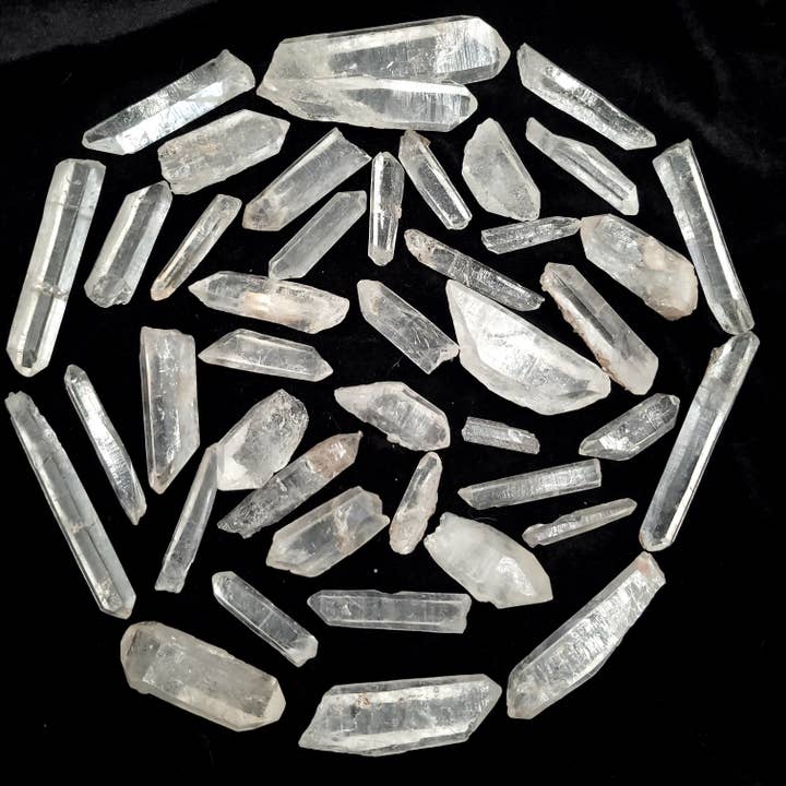 Clear Quartz Points 1 to 3 " - Brazil - 1 lb for wholesale by Funky Stuff