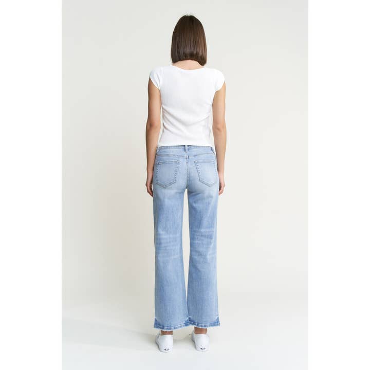 DARK OCEAN BLUE MID RISE LOOSE FIT STRAIGHT ANKLE for wholesale on Faire5