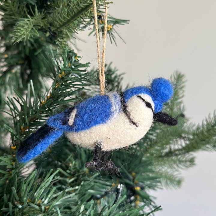 Ganapati - Wholesale Ornament Set - Felt Bird Ornaments Set of 6 - B Set