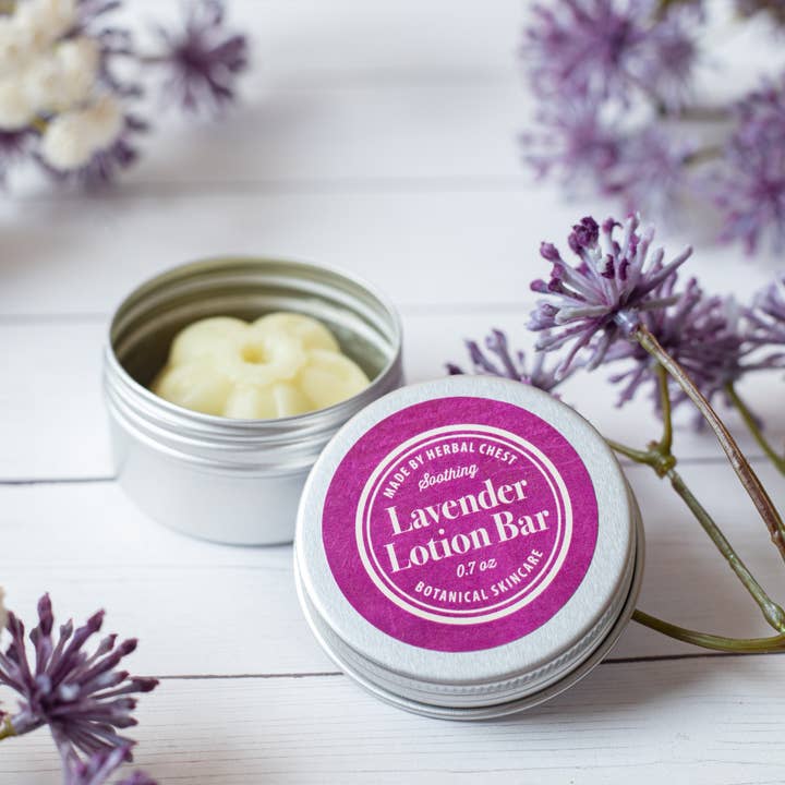 Lavender Lotion Bar, Organic Cocoa Butter, Eco Friendly for wholesale by Herbal Chest