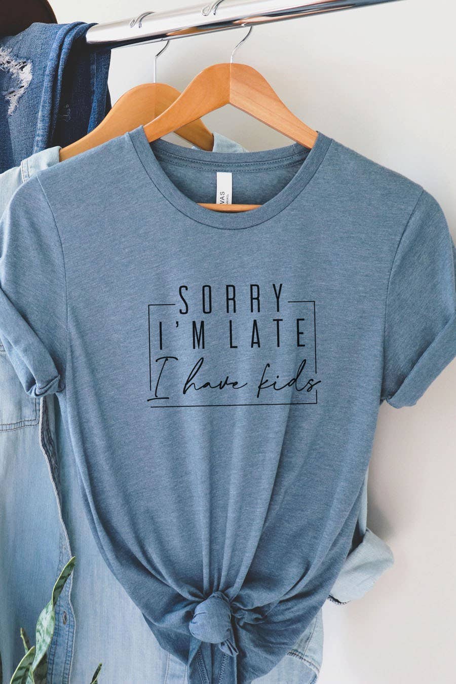 Bella Me - Vente T-shirt sérigraphié – femme - T-shirt graphique Sorry I'm Late, I Have Kids2