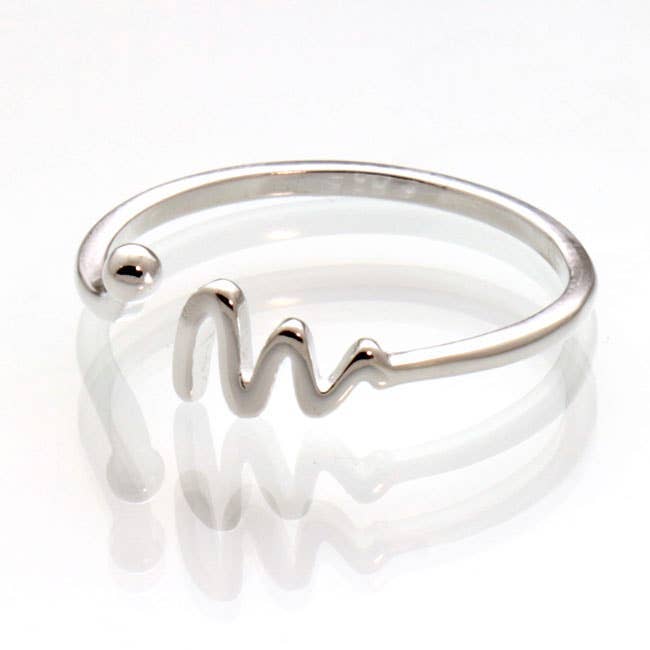 El Expreso de Oriente - Wholesale Band/Stacked Ring - Adjustable Zigzag Ring in 925 Sterling Silver0