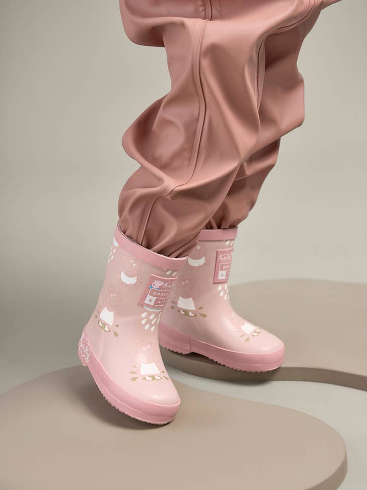 Grass & Air - Venta al por mayor Botas de agua - Niños - Botas de agua para niños de Peppa Pig, color rosa, que cambian de color, con forro polar