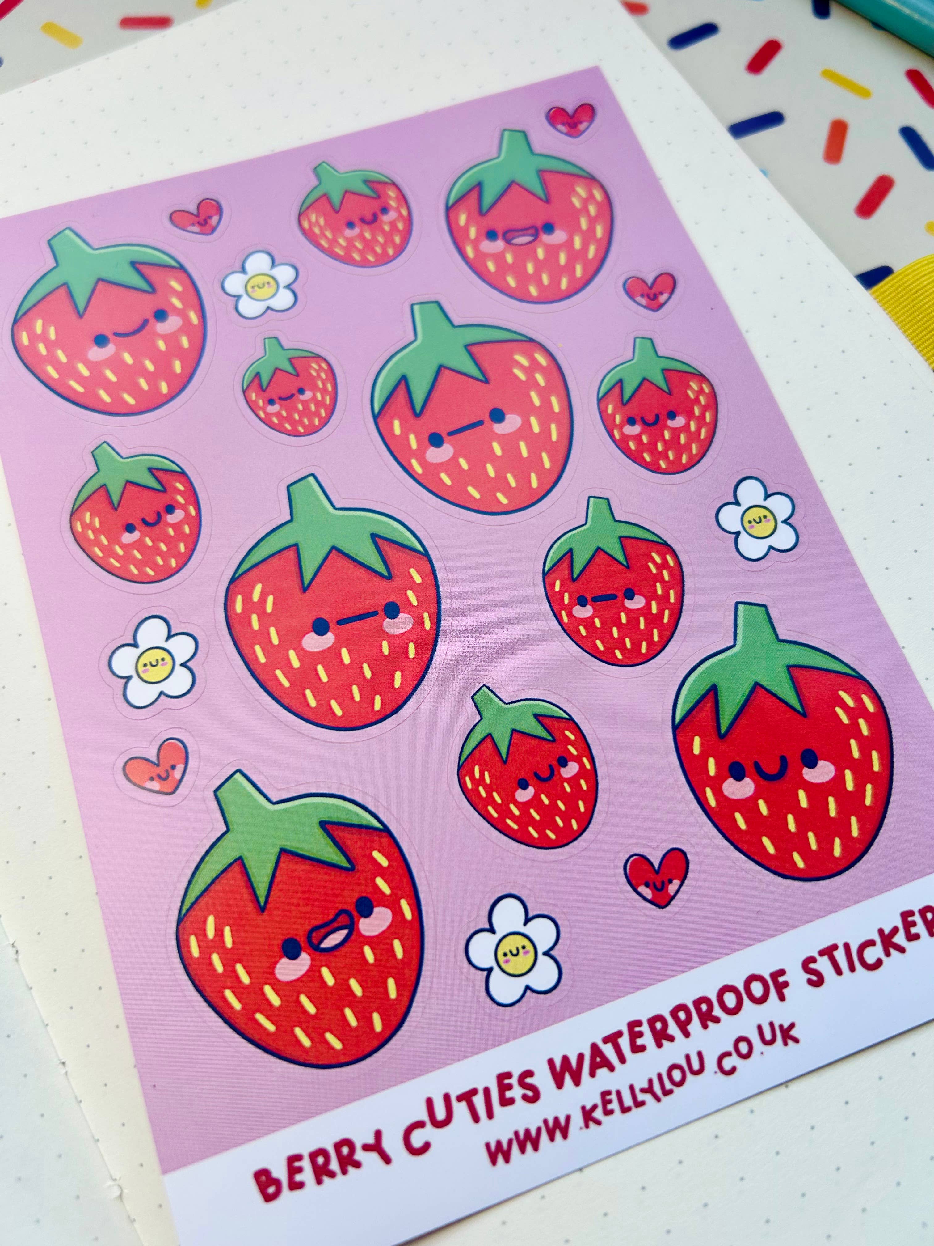 Kellylou – wholesale Sticker – Berry Cuties Vinyl Sticker Sheet2