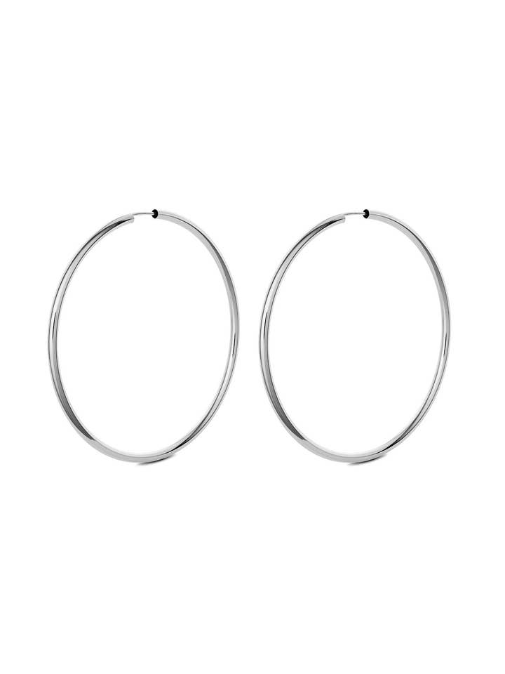 Nomad Hoops Silver, 60mm for wholesale by NO MORE ACCESSORIES