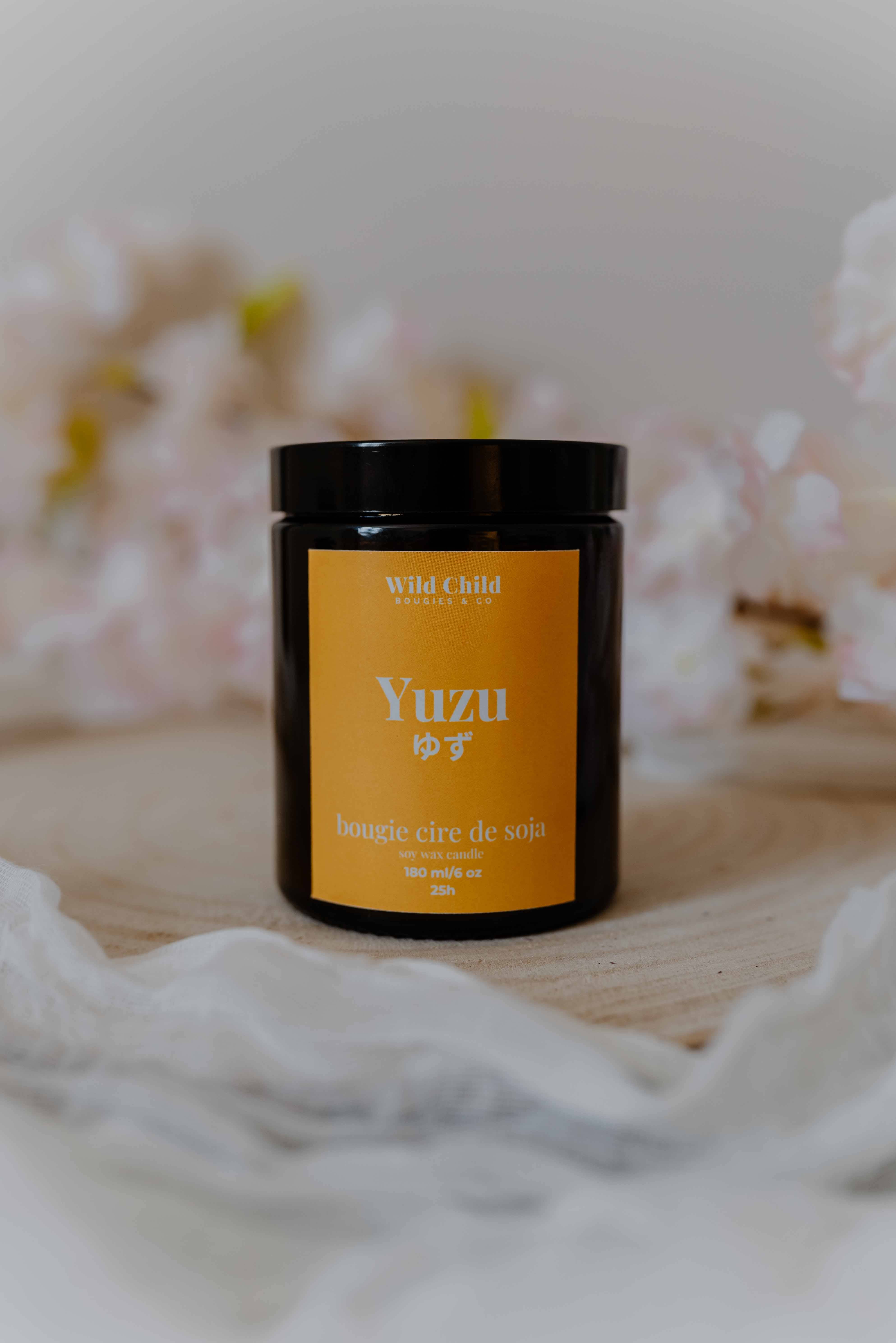 WILD CHILD Bougies & Co - Wholesale Jar/Filled Candle - “Yuzu” - Natural scented candle - 25H4