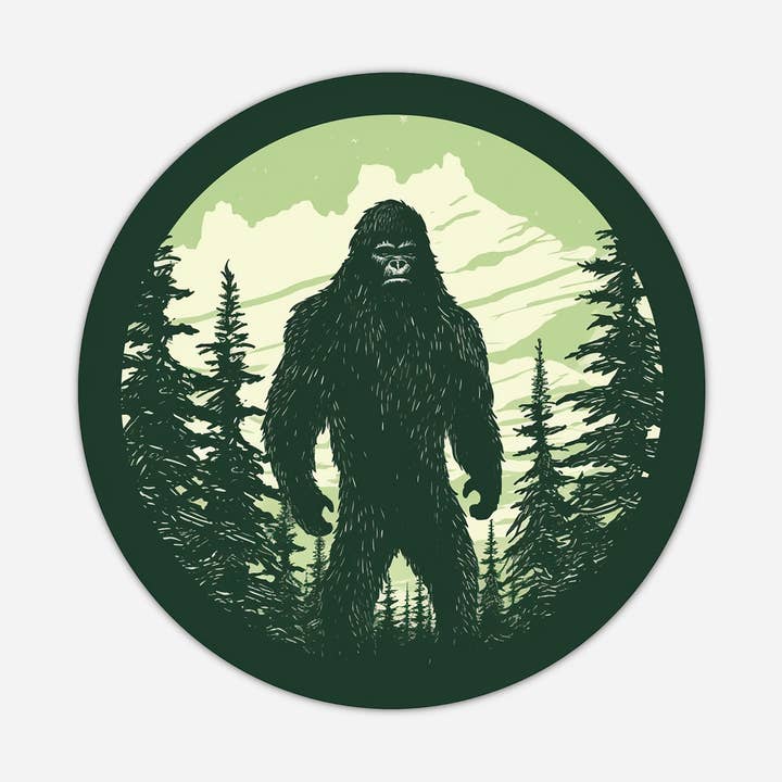 Sasquatch in the Woods vinylsticker voor wholesale door CMarie Northwest